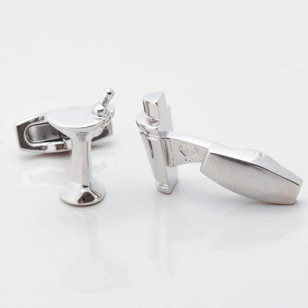 Cocktail Shaker And Glass Cufflinks Gallery 1 of 1 1