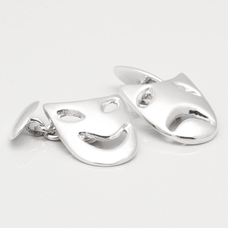 Sterling Silver Theatre Mask Cufflinks