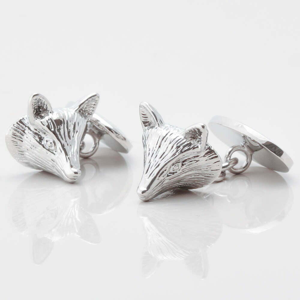 Silver Plated Fox Cufflinks 1 of 1 3