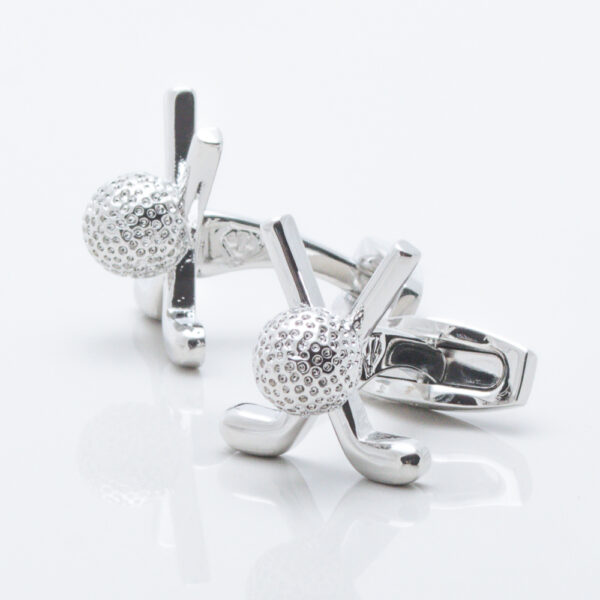 Crossed Golf Clubs & Ball Cufflinks