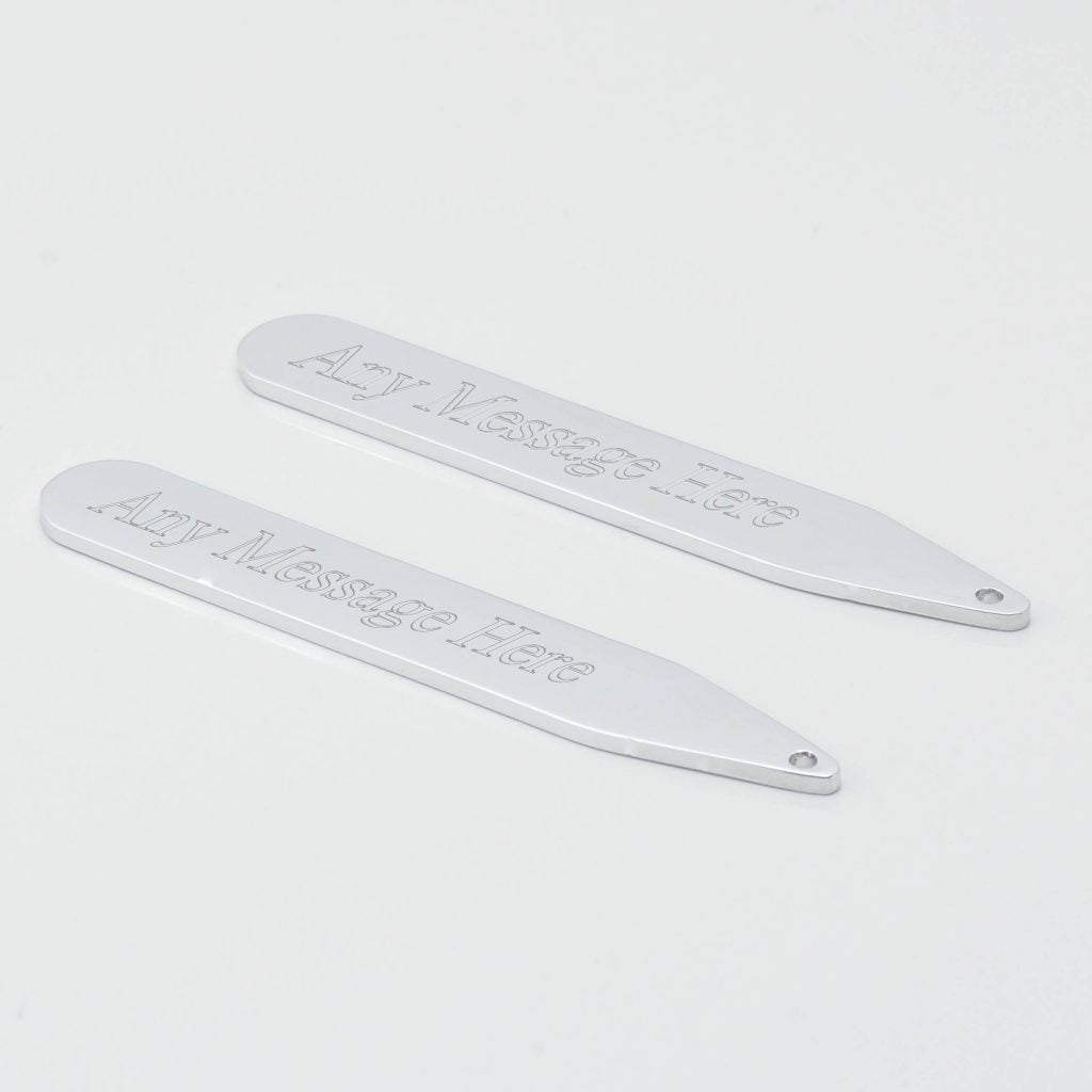 Engraved Silver Collar Stiffeners