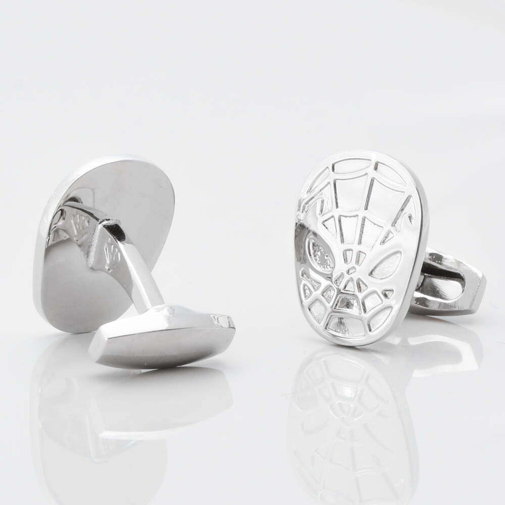 Silver Spiderman Cufflinks Gallery 1 of 1