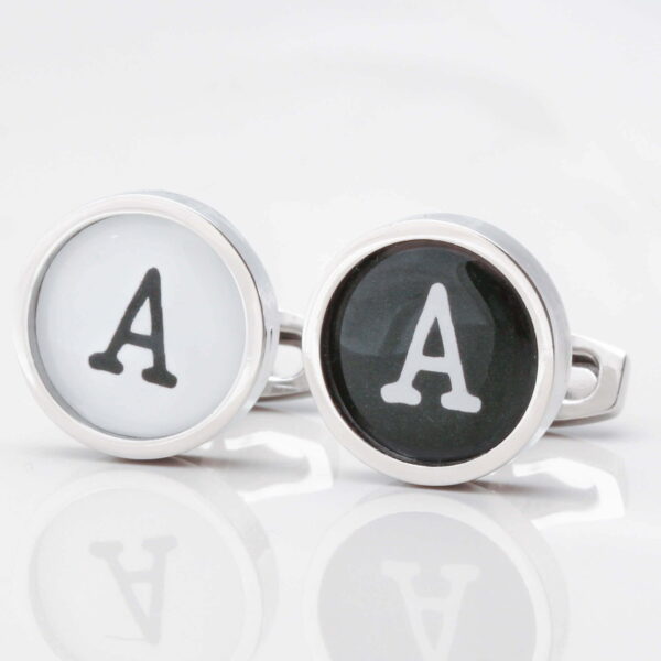 Typewriter Font Alphabet Cufflinks