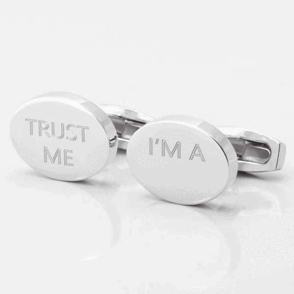 Personalised Engraved Trust Me Cufflinks