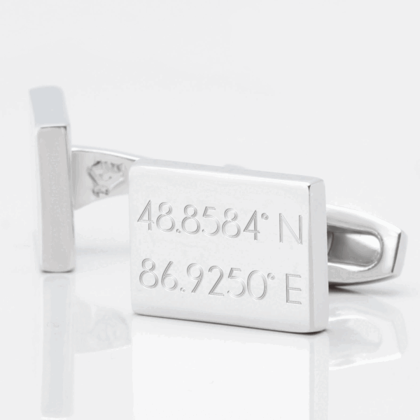 GPS Coordinate Cufflinks