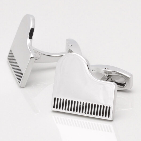 Silver Piano Cufflinks