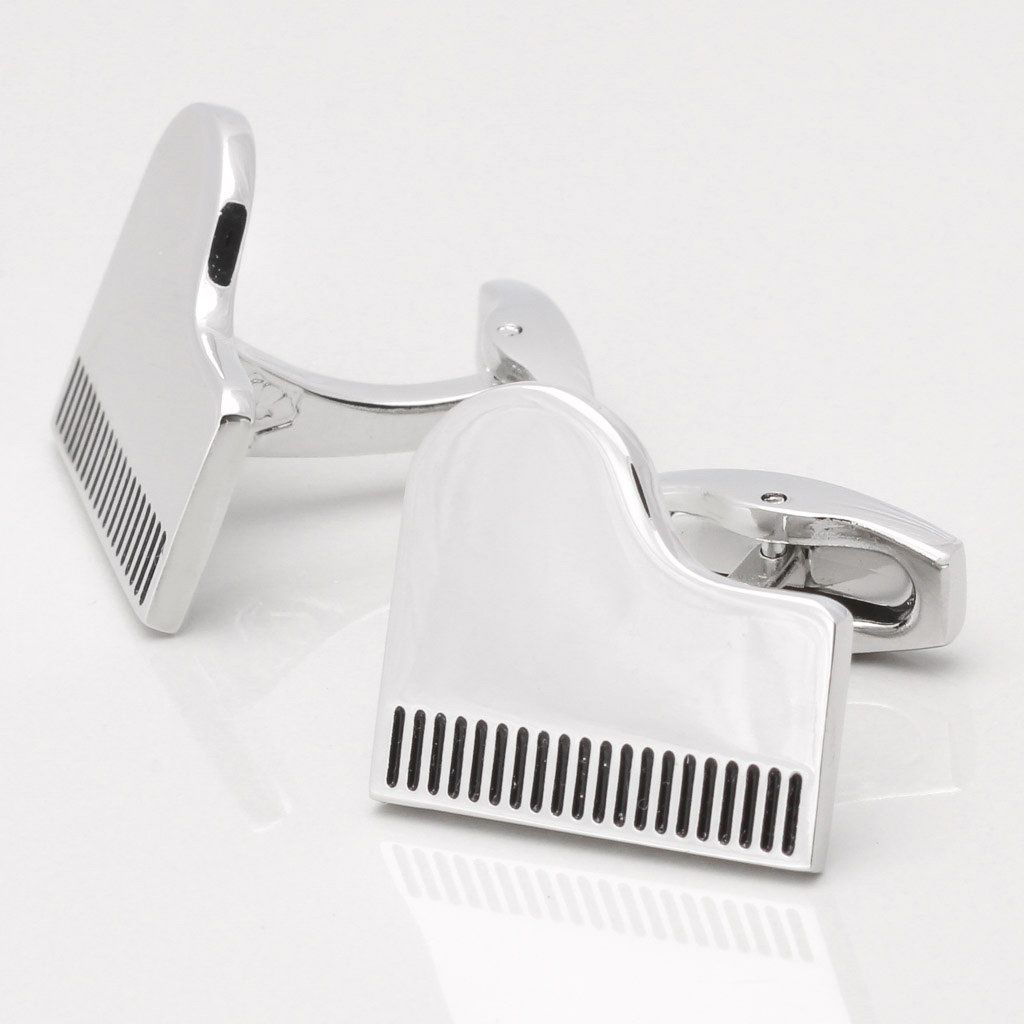 Silver Piano Cufflinks 1 of 1 1
