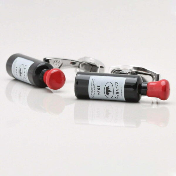 Red Wine Bottle Cufflinks