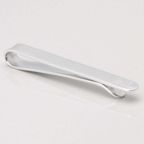 Engraved Sterling Silver Tie Slide