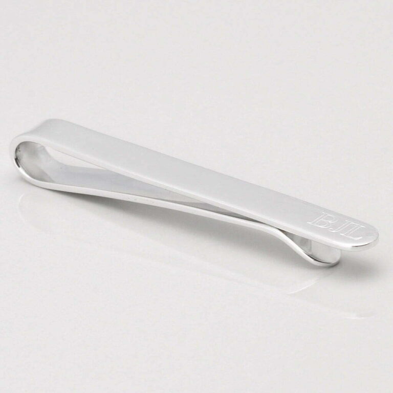 Engraved Sterling Silver Tie Slide 1 of 1