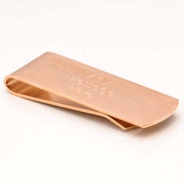 Rose Gold Engraved Money Clip