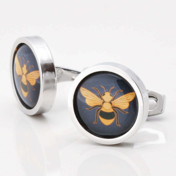 Navy & Bee Cufflinks