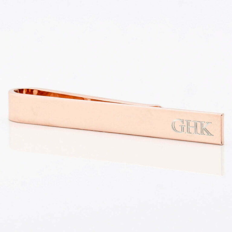 Rose Gold Skinny Tie Bar 1 of 1init