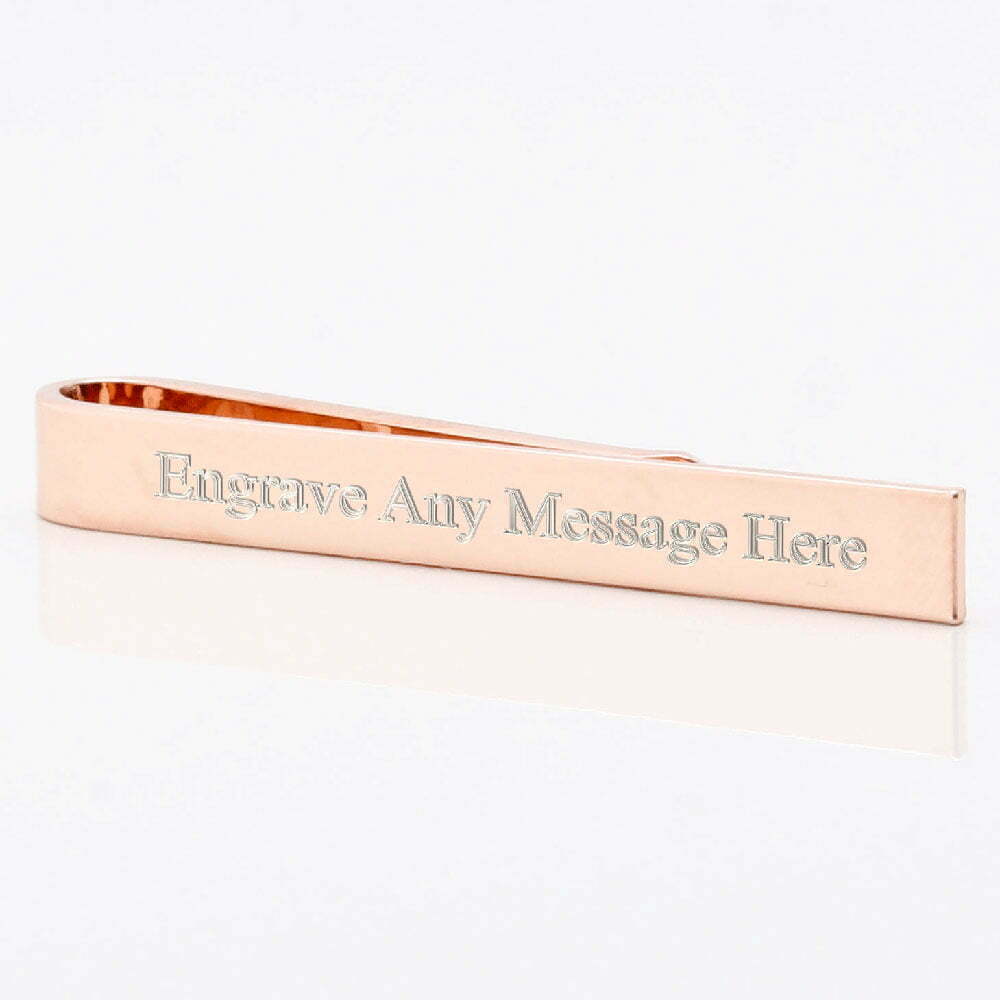 Rose Gold Skinny Tie Bar 1 of 1mess