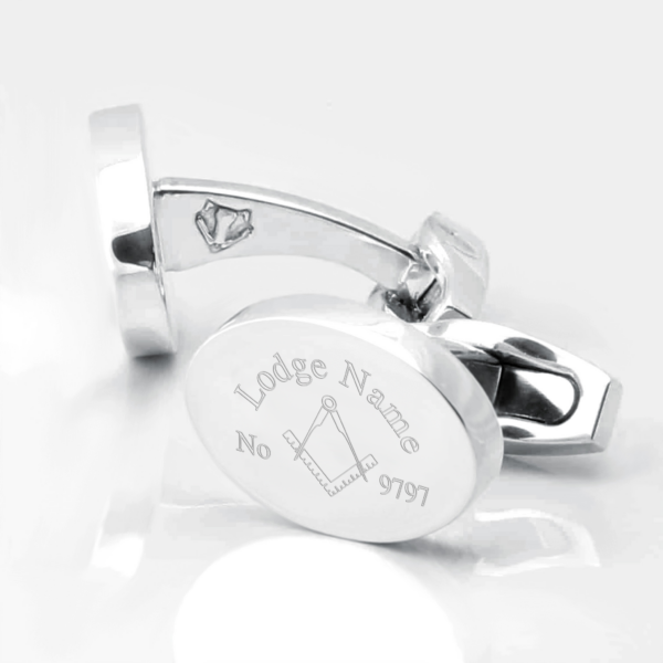 Sterling Silver Personalised Masonic Lodge Cufflinks