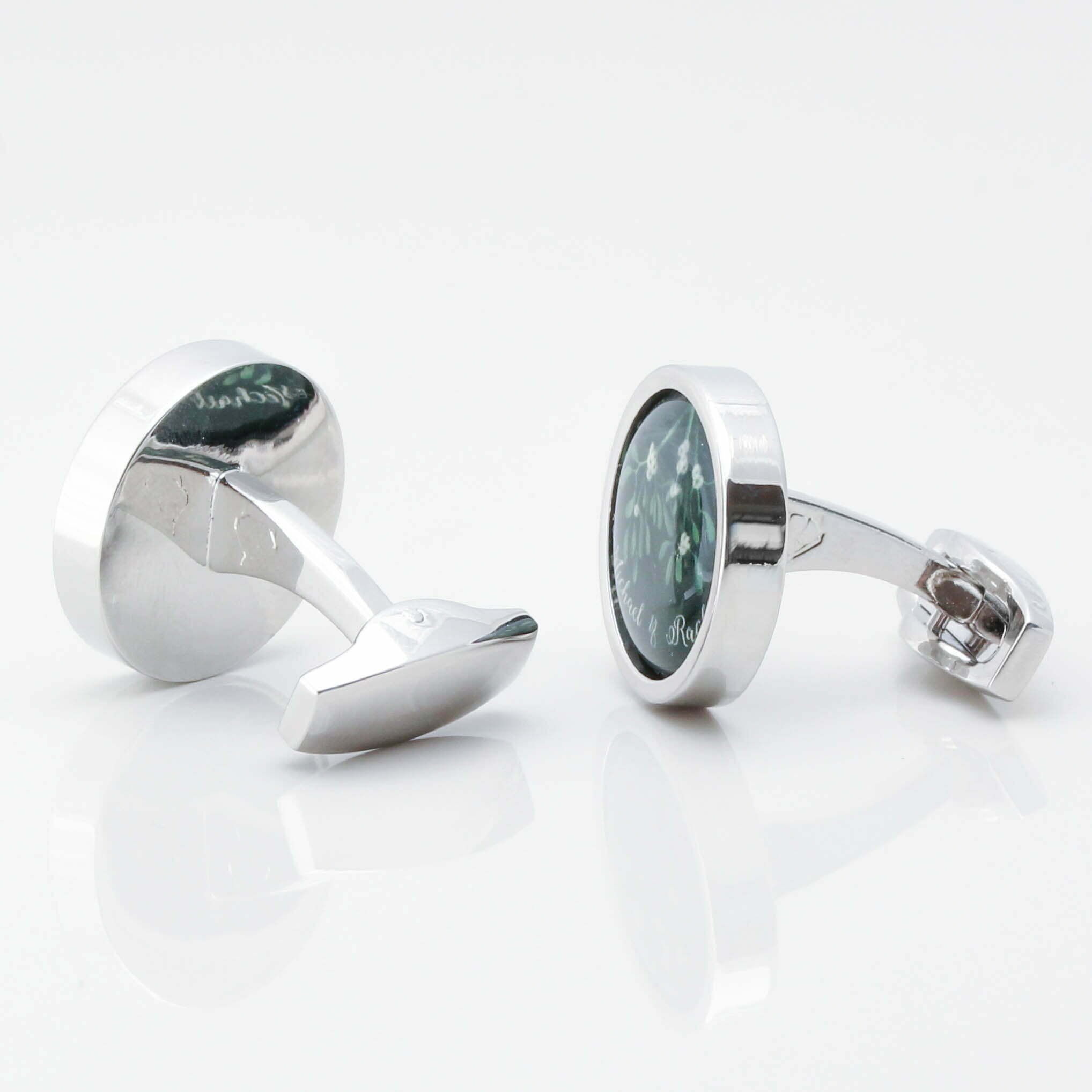Personalised Names Under Mistletoe Cufflinks Gallery 3069