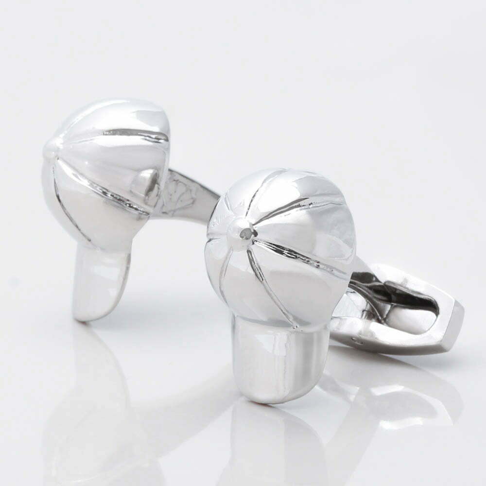 Silver Baseball Cufflinks