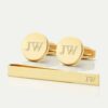 TIE BAR SETS3 gold circle init 2