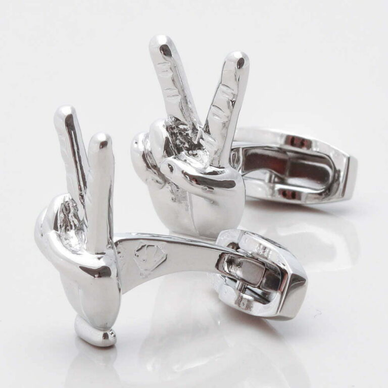 V Sign Cufflinks Gallery 1 of 1