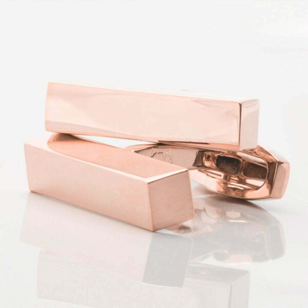 Rose Gold Plated Bar Cufflinks
