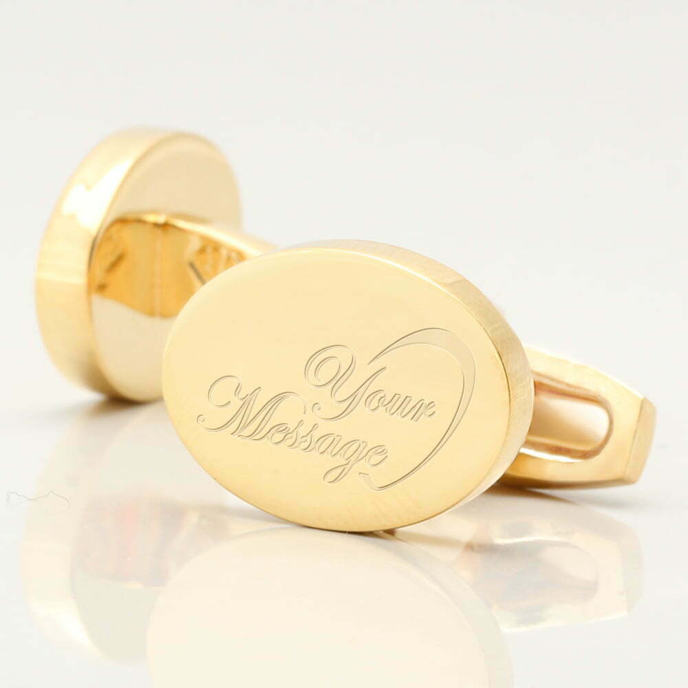 NEW WEDDING GOLD OVAL HALFHEART