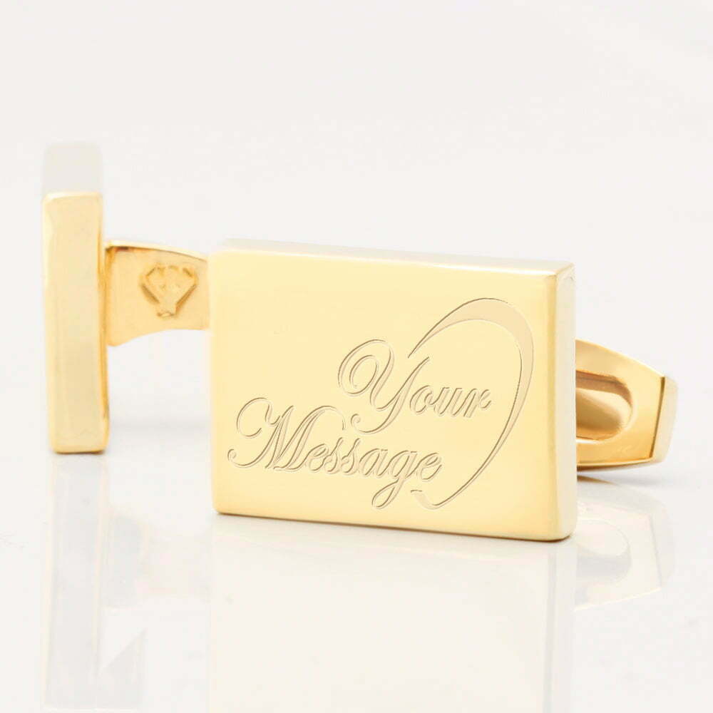 NEW WEDDING GOLD RECTANGLE HALFHEART