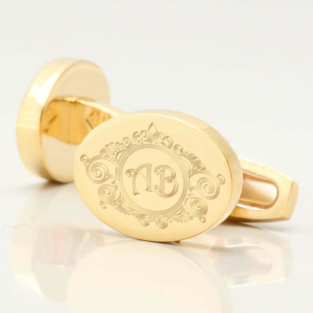 1 GOLD OVAL ORNAMENTAL