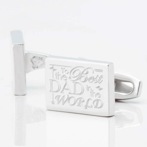The Best Dad Engraved Cufflinks