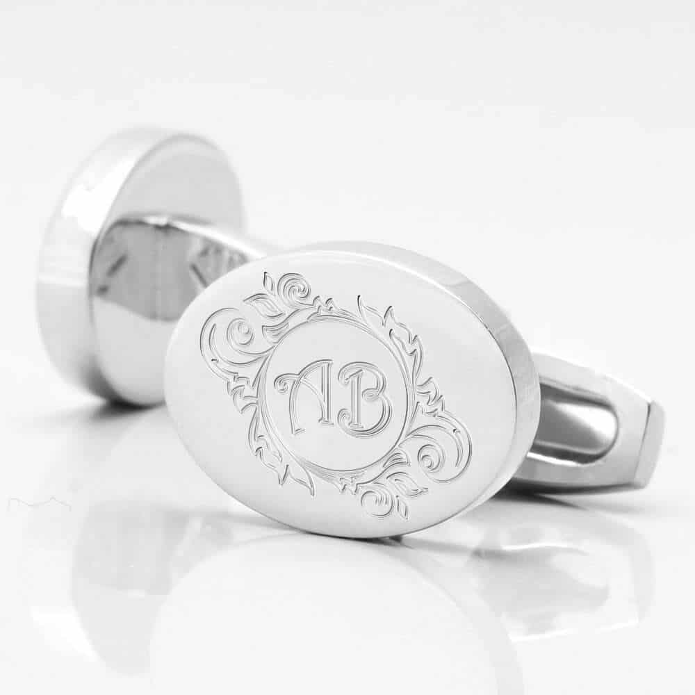 2 SILVER OVAL ORNAMENTAL 1