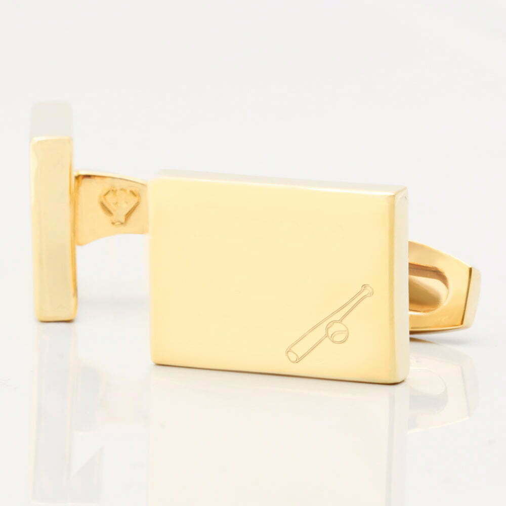 Baseball Equip Rectangle Gold