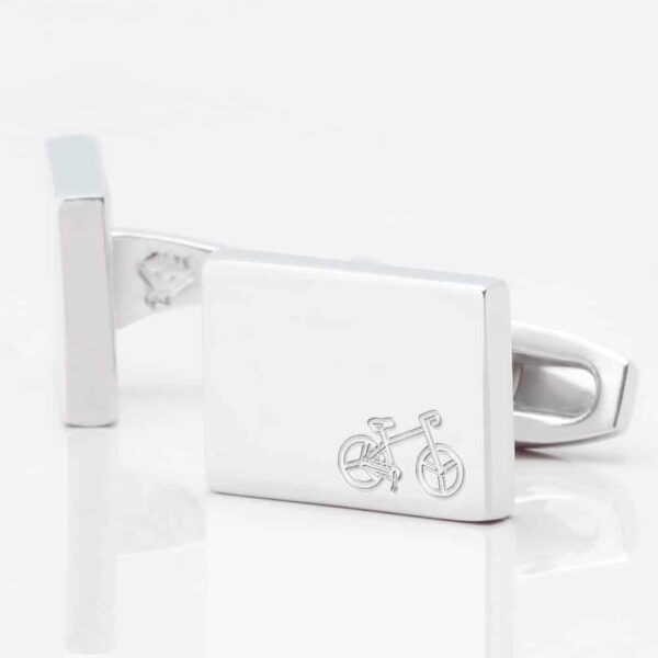 Bicycle Engraved Cufflinks