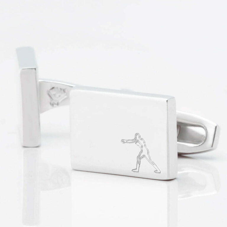 Boxing Engraved Cufflinks
