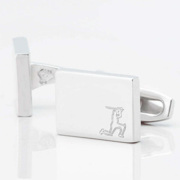 Cricket Player Engraved Cufflinks