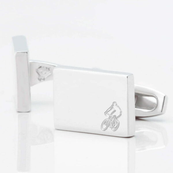 Cyclist Engraved Cufflinks