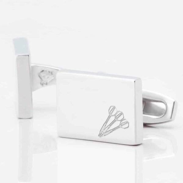 Darts Engraved Cufflinks