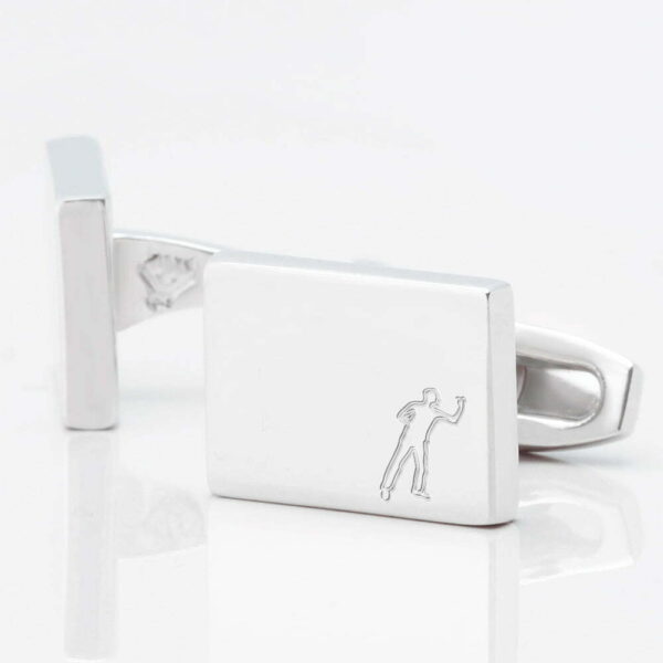 Dart Player Engraved Cufflinks