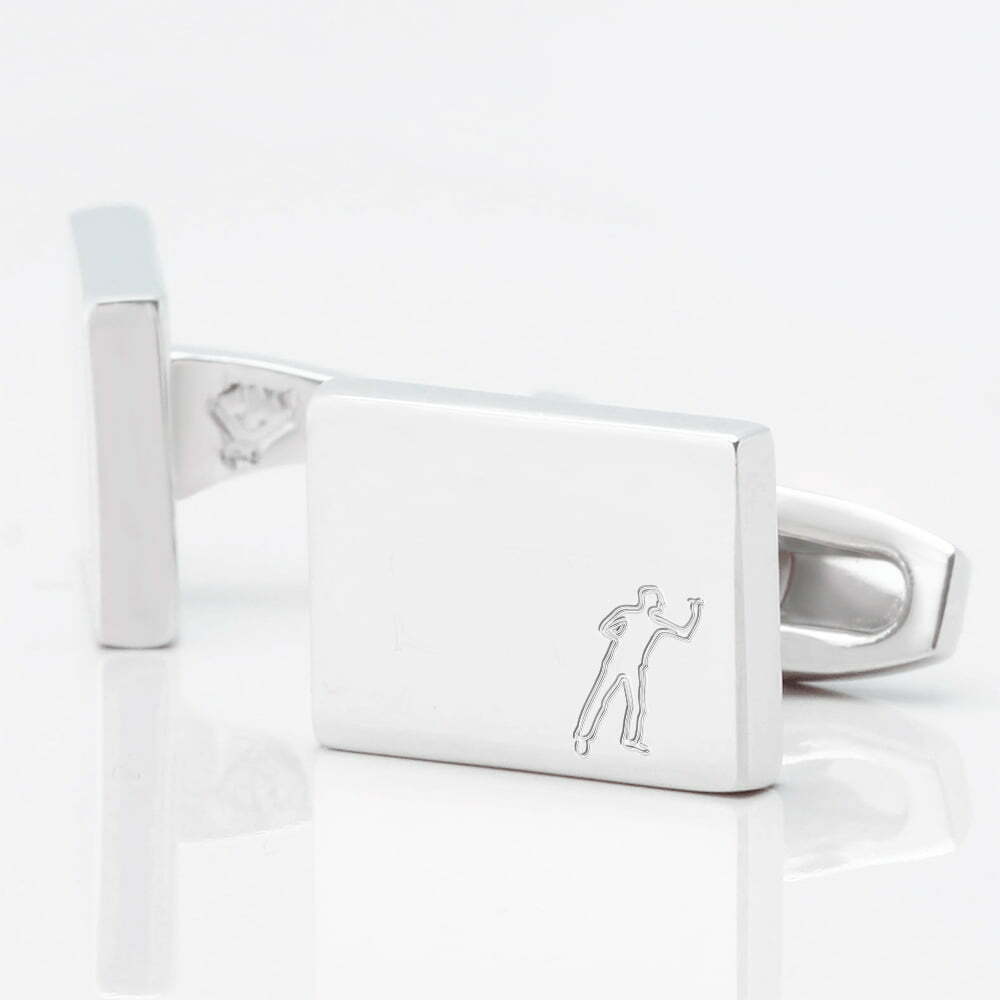 Darts Stance Rectangle Silver