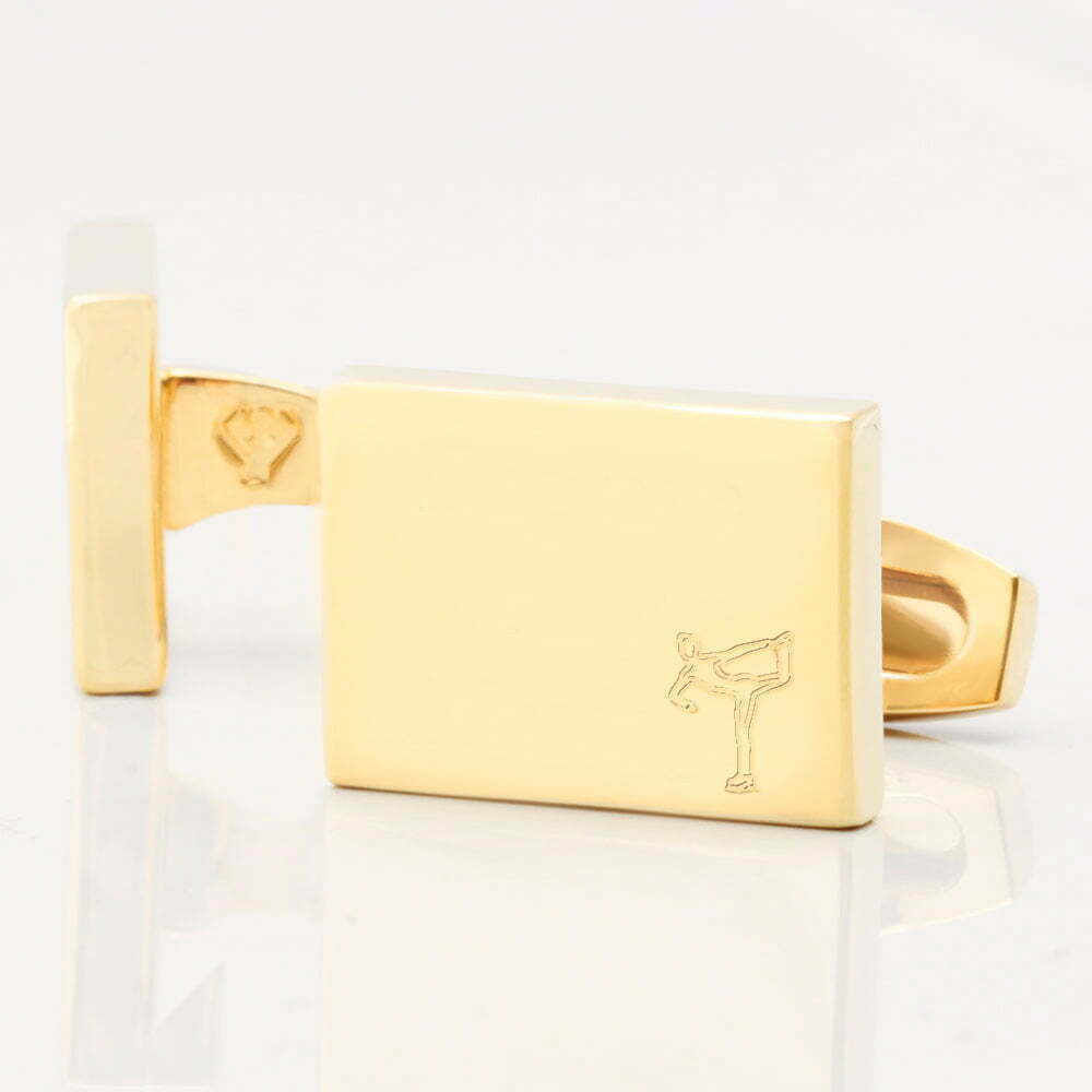 Figure Skating Rectangle Gold