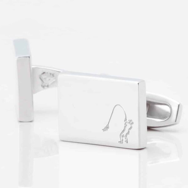 Fishing Engraved Cufflinks