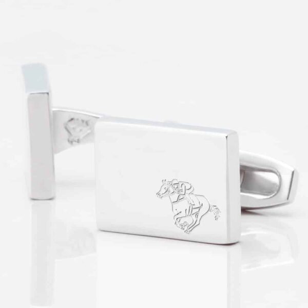 Horse Racing Engraved Cufflinks