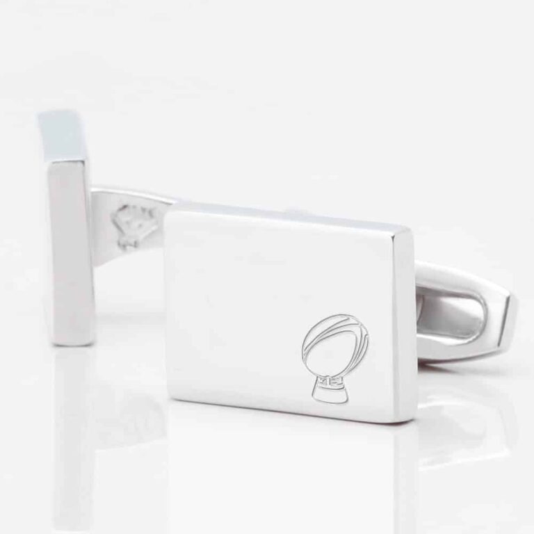 Rugby Ball Rectangle Silver 1