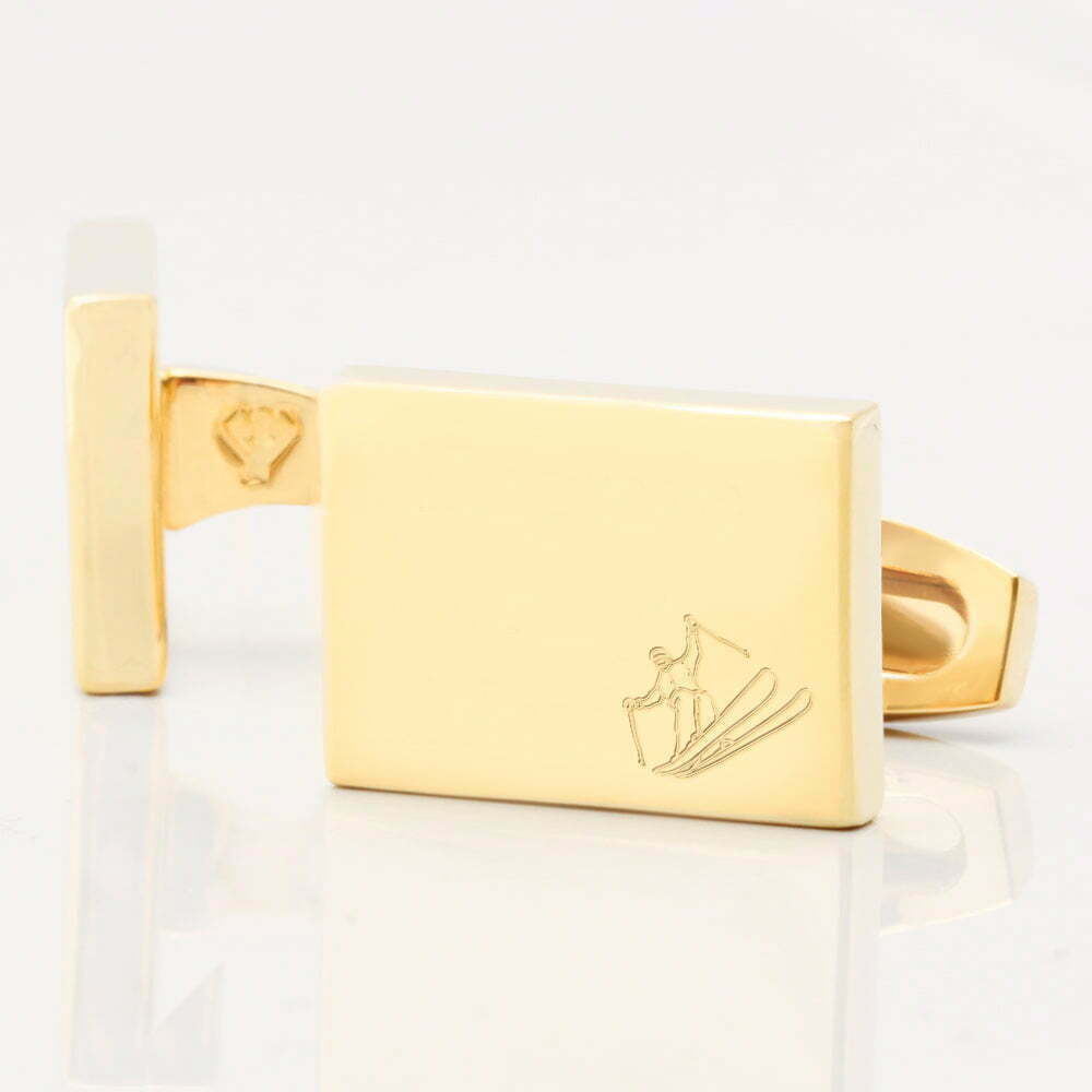 Skiing Rectangle Gold