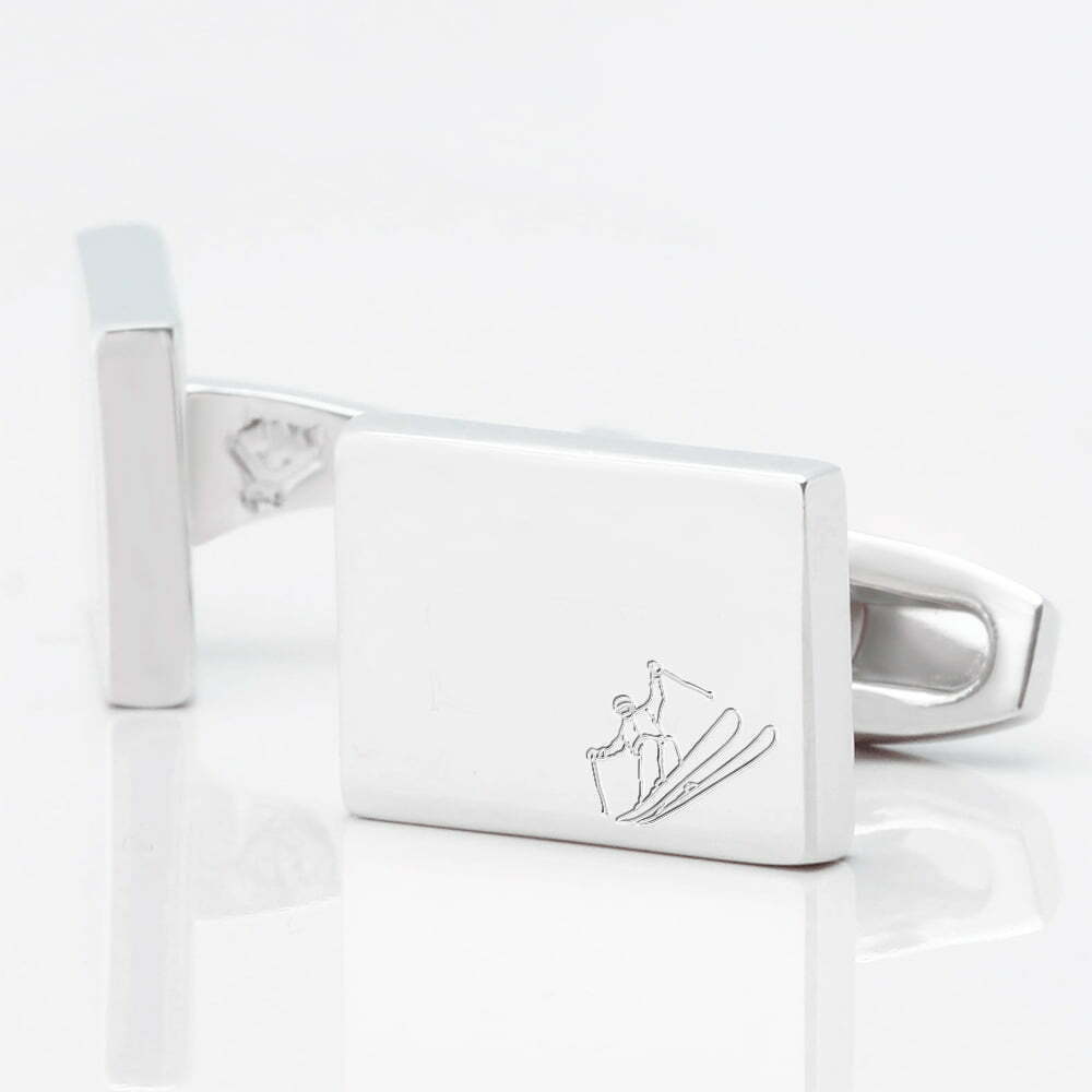 Skiing Rectangle Silver