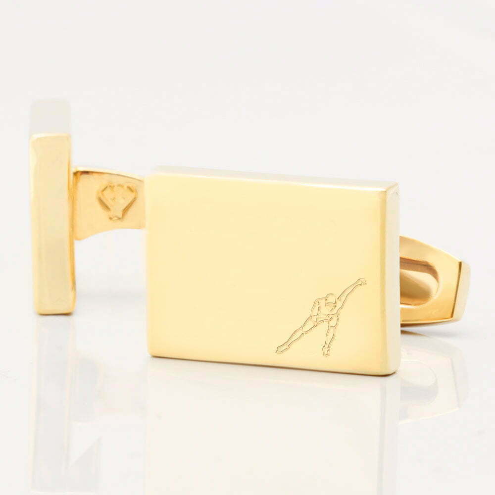 Speed Skating Rectangle Gold