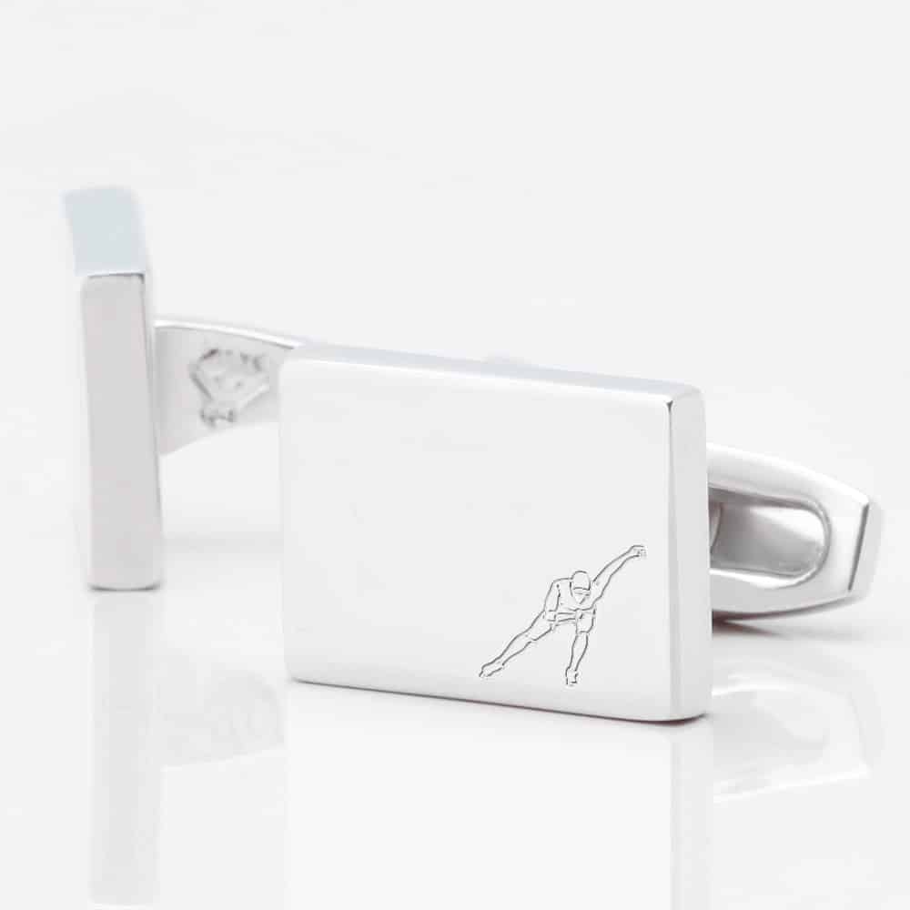 Speed Skating Rectangle Silver 1