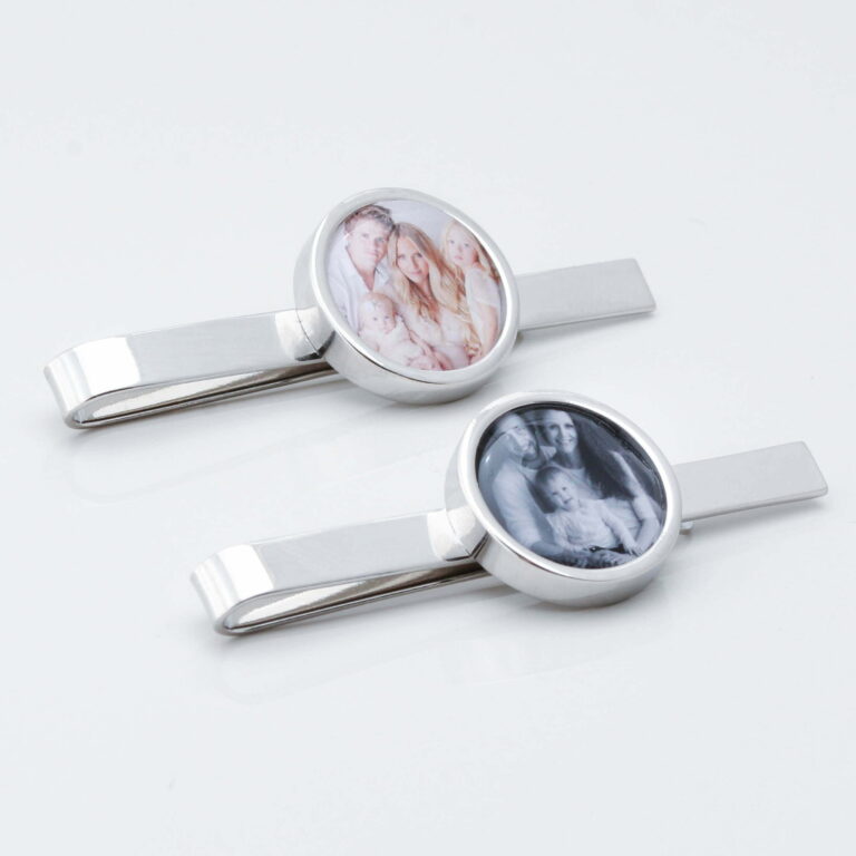 Circular Personalised Photo Tie Slide 3020