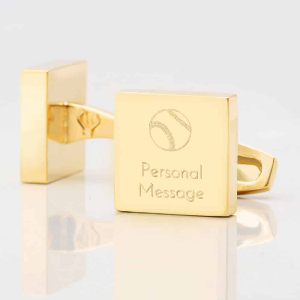 Personalised Baseball Square Gold 1