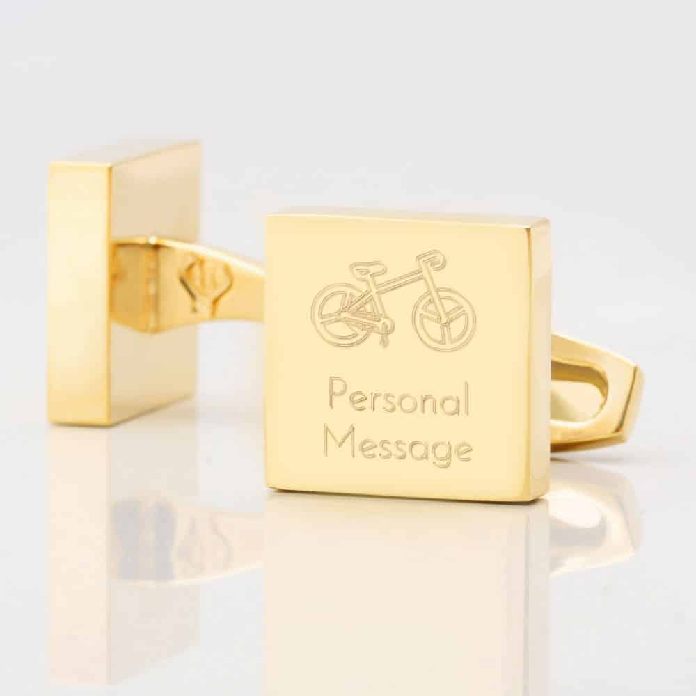 Personalised Bicycle Square Gold 1