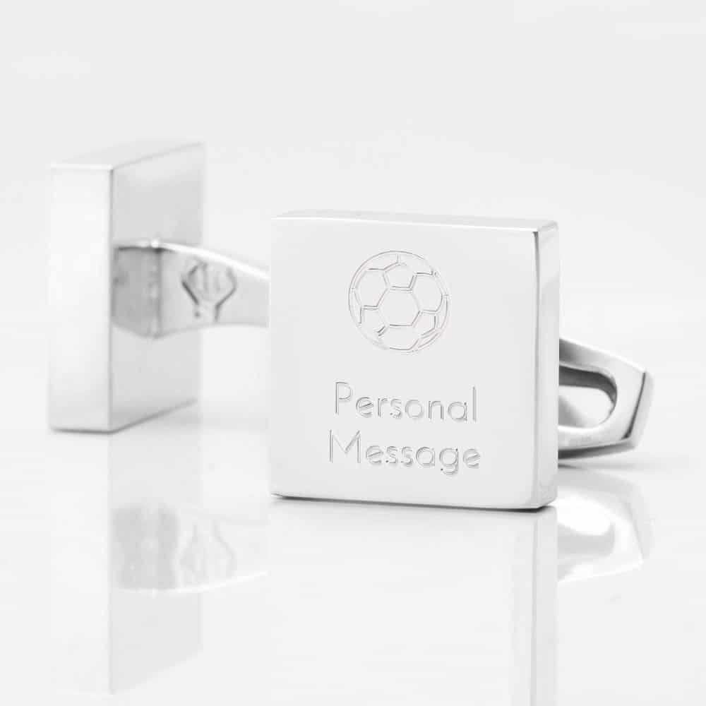 Personalised Football Square Silver 1