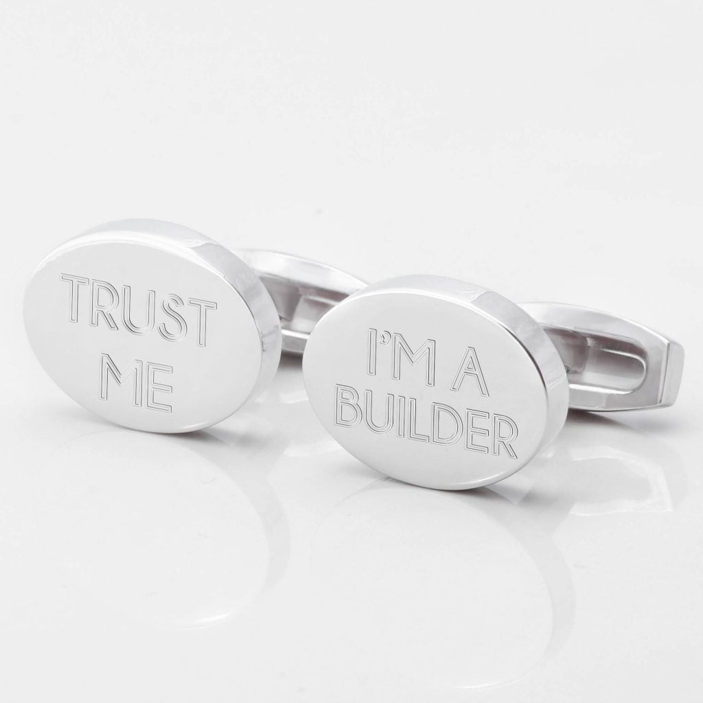 Trust Me Builder Engraved Silver